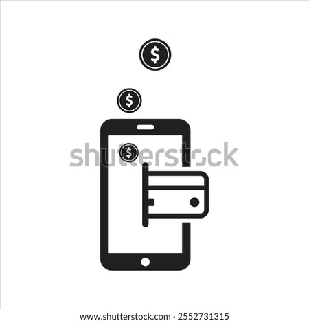 Payment with smartphone. NFC. Contactless payment icon