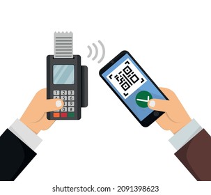 Payment from smartphone to pos terminal using NFC technology.