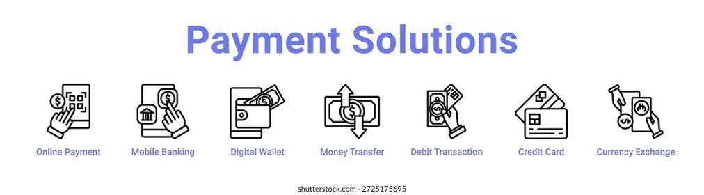 Icono de soluciones de pago Anuncio y colección