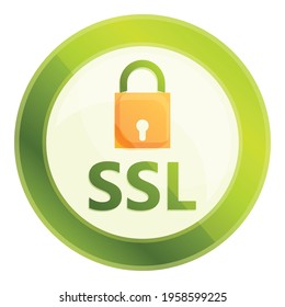 Payment ssl certificate icon. Cartoon of Payment ssl certificate vector icon for web design isolated on white background
