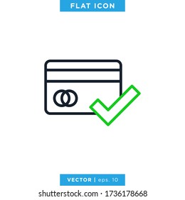 Payment Successful Icon Vector Design Template. Editable Stroke.