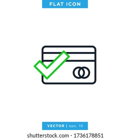 Payment Successful Icon Vector Design Template. Editable Stroke.