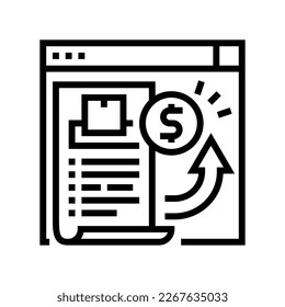payment supplier line icon vector. payment supplier sign. isolated contour symbol black illustration