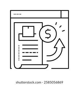 payment supplier line icon vector. payment supplier sign. isolated contour symbol black illustration