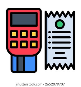Ilustración vectorial de color lineal del icono del sistema de pago