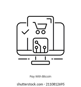 payment system technology icon. Outline style icon design isolated on white background