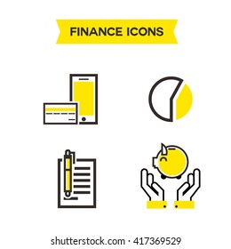 Payment and Tax Icon Template
