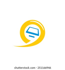 Payment terminal abstract vector sign Branding Identity Corporate logo design template Isolated on a white background