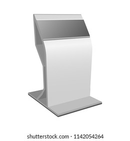Payment terminal or advertising stand. Illustrations isolated on white background. Graphic concept for your design
