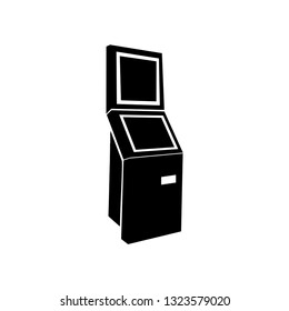 Payment terminal, Digital touch screen, interactive kiosk, vector design