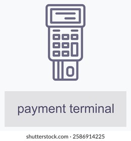 Payment Terminal Element For Design Graphic