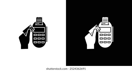 Payment terminal icon Art design illustration