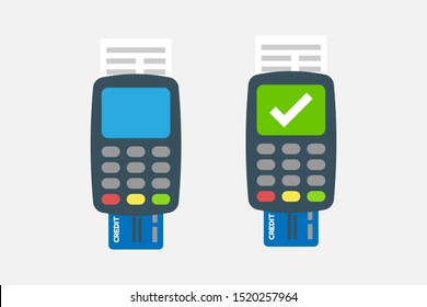 Payment terminal icon flat design.vector illustration