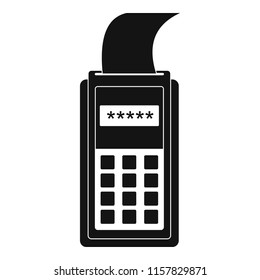 Payment terminal icon. Simple illustration of payment terminal vector icon for web design isolated on white background