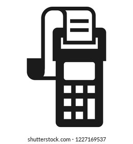 Payment terminal icon. Simple illustration of payment terminal vector icon for web design isolated on white background