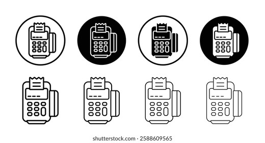 Payment Terminal icon Simple outline vector logo