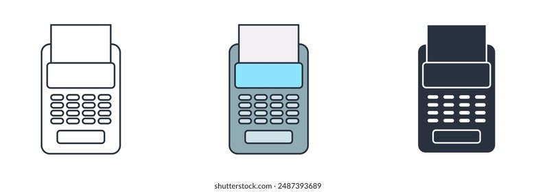 Payment Terminal Icon symbol vector illustration isolated on white background