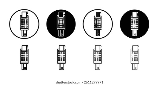 Payment terminal icon Thin line art collection