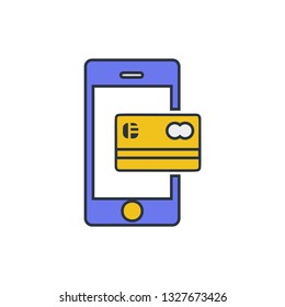 Payment Terminal icon vector - ATM booth