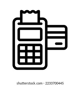 Payment terminal icon vector illustration logo template isolated on white background