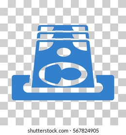 Payment Terminal icon. Vector illustration style is flat iconic symbol, cobalt color, transparent background. Designed for web and software interfaces.