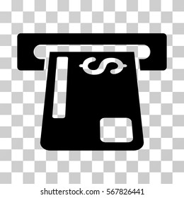 Payment Terminal icon. Vector illustration style is flat iconic symbol, black color, transparent background. Designed for web and software interfaces.