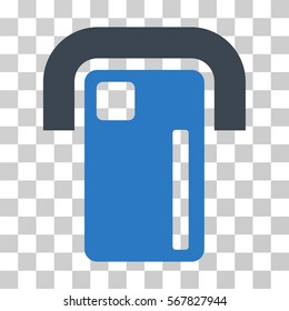 Payment Terminal icon. Vector illustration style is flat iconic bicolor symbol, smooth blue colors, transparent background. Designed for web and software interfaces.