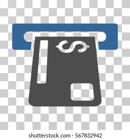 Payment Terminal icon. Vector illustration style is flat iconic bicolor symbol, cobalt and gray colors, transparent background. Designed for web and software interfaces.