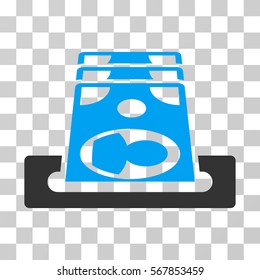 Payment Terminal icon. Vector illustration style is flat iconic bicolor symbol, blue and gray colors, transparent background. Designed for web and software interfaces.