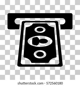 Payment Terminal icon. Vector illustration style is flat iconic symbol, black color, transparent background. Designed for web and software interfaces.