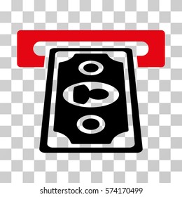 Payment Terminal icon. Vector illustration style is flat iconic bicolor symbol, intensive red and black colors, transparent background. Designed for web and software interfaces.