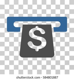 Payment Terminal icon. Vector illustration style is flat iconic bicolor symbol, cobalt and gray colors, transparent background. Designed for web and software interfaces.