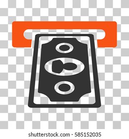 Payment Terminal icon. Vector illustration style is flat iconic bicolor symbol, orange and gray colors, transparent background. Designed for web and software interfaces.