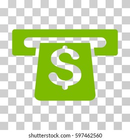 Payment Terminal icon. Vector illustration style is flat iconic symbol, eco green color, transparent background. Designed for web and software interfaces.