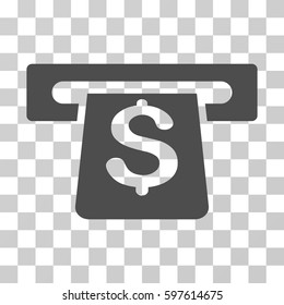 Payment Terminal icon. Vector illustration style is flat iconic symbol, gray color, transparent background. Designed for web and software interfaces.