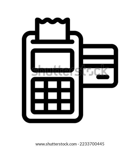 Payment terminal icon vector illustration logo template isolated on white background