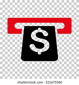 Payment Terminal icon. Vector pictogram style is a flat symbol, color, chess transparent background. Designed for software and web interface toolbars and menus.