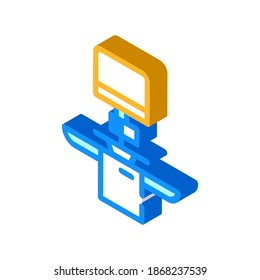 payment terminal isometric icon vector. payment terminal sign. isolated symbol illustration