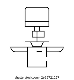 payment terminal line icon vector. payment terminal sign. isolated contour symbol black illustration