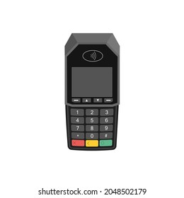 Payment terminal mockup. Cash register. Vector illustration.