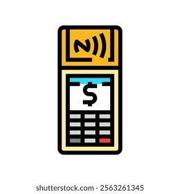 payment terminal nfc technology color icon vector. payment terminal nfc technology sign. isolated symbol illustration