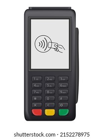 Payment terminal. Pos terminal. Vector.	
