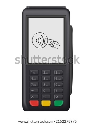 Payment terminal. Pos terminal. Vector.	
