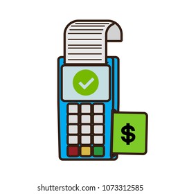 Payment terminal. Vector illustration