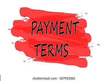 payment terms vector card