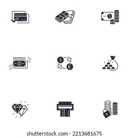 payment thin line icons. Vector illustration isolated on white. Editable stroke.