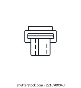 Payment thin line icons. Vector illustration isolated on white. Editable stroke.