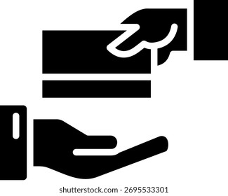 Ilustración vectorial de glifo de icono de token de pago
