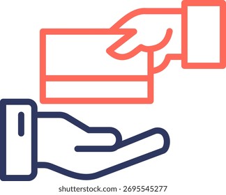 Ilustración vectorial de color de línea de icono de token de pago