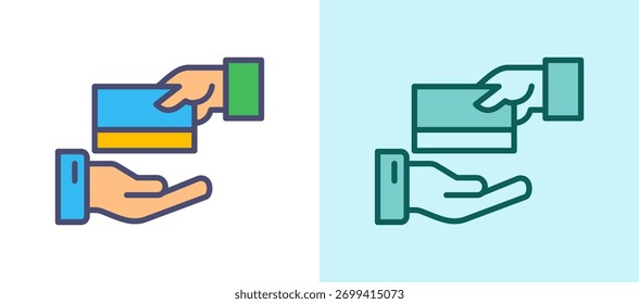 Icono de token de pago Ilustración vectorial whitegreen